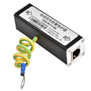 RJ11 Lightning Protector, RJ11 Telephone Fax Protector Lighting Thunder Arrester Device 110V