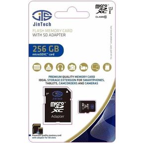256 GB Micro SD Card Memory + Adapter. U3, 4K Class 10. SDXC Read Speed 100 mbs. Expandable Storge for Phones, Tablets, PC, MAC, Cameras and Other Devices., Black