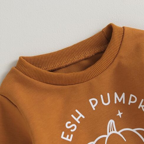 Ynibbim Halloween Baby Boy Girl Outfit قمصان وسراويل اليقطين لحديثي الولادة بأكمام طويلة وبلوزات مجموعة ملابس الأطفال الصغار in Kuwait