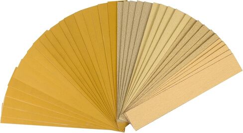 40 PCS 2-3/4" x 16-1/2" PSA Longboard Sandpaper 40-800 Assorted Grit PSA Sandpaper Sheets Self-Adhesive Stickyback Sandpaper for Automotive Woodworking Air File Sander Hand Sanding Block in Kuwait