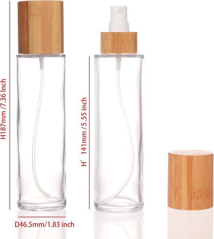 12 pcs Empty 4oz /120ml bamboo lid Frost glass spray bottle with fine mist despenser head for liquid perfume toiletries containers, toner bottles in Kuwait