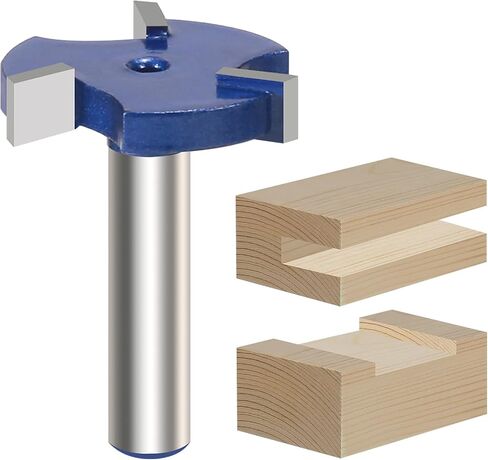 CNC Spoilboard Surfaceing Router Bit، 1/4 بوصة عرقوب بلاطة تسطيح راوتر بت، 3 أجنحة كربيد فتحة أرنب القاطع لأعمال النجارة، تخطيط الخشب (1 بوصة عمق، 1/4 بوصة ارتفاع) in Kuwait