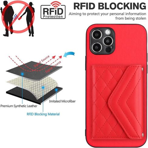 ANSHOW Wallet Case [RFID Blocking]: Cute Leather Case with Card Holder for Women Girls, Protective Purse with Strap Slim Luxury Flip Durable Bag Design in Saudi Arabia