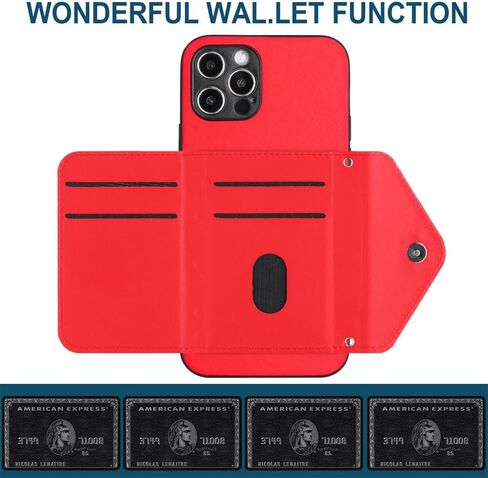 ANSHOW Wallet Case [RFID Blocking]: Cute Leather Case with Card Holder for Women Girls, Protective Purse with Strap Slim Luxury Flip Durable Bag Design in Saudi Arabia