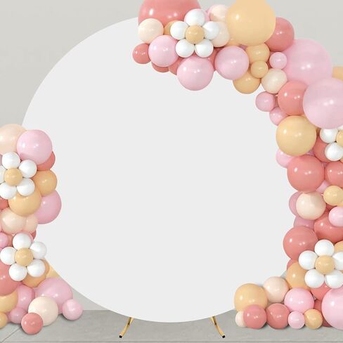 7.2FT Black Round Backdrop Cover, Circle Arch Backgound Stand Cover | Round Arch Covers Polyester Circle Balloon Arch Backdrop Stand Covers for Wedding Birthday Party Baby Shower Decor in Saudi Arabia