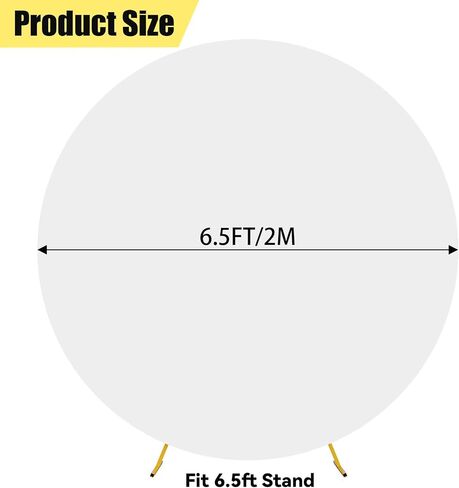 7.2FT Black Round Backdrop Cover, Circle Arch Backgound Stand Cover | Round Arch Covers Polyester Circle Balloon Arch Backdrop Stand Covers for Wedding Birthday Party Baby Shower Decor in Saudi Arabia