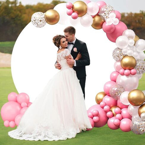 7.2FT Black Round Backdrop Cover, Circle Arch Backgound Stand Cover | Round Arch Covers Polyester Circle Balloon Arch Backdrop Stand Covers for Wedding Birthday Party Baby Shower Decor in Saudi Arabia