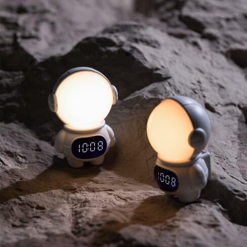 Astronaut Light Cute LED Night lamp with USB Rechargeable,Silicone Nightlight,Portable Bedroom Bedside lamp for Kids Room Girls Boys Gifts Kids' Room Decor Lamps Green in Kuwait