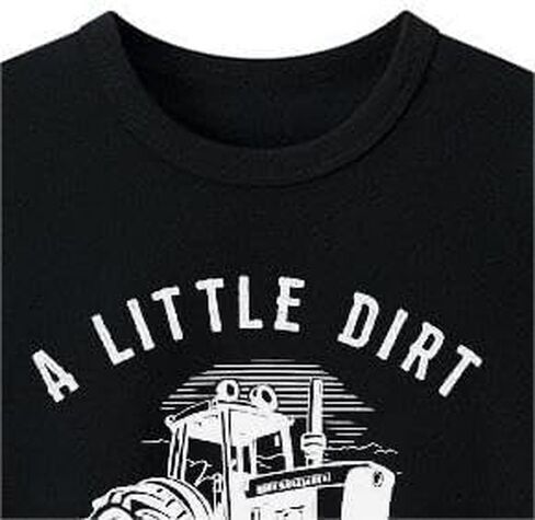 Toddler Boys Tractor Shirts A Little Dirt Never Hurt FarmingT-Shir Kids Farm Life Tees in Saudi Arabia