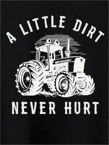 Toddler Boys Tractor Shirts A Little Dirt Never Hurt FarmingT-Shir Kids Farm Life Tees in Saudi Arabia