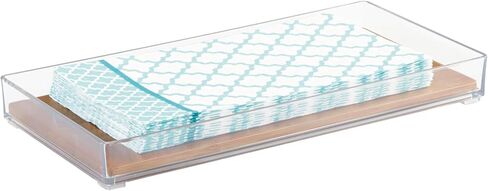 iDesign Rectangular Bamboo Waste Basket, The Formbu Collection – 10.5" x 5.75" x 10", Natural Wood Finish in Kuwait