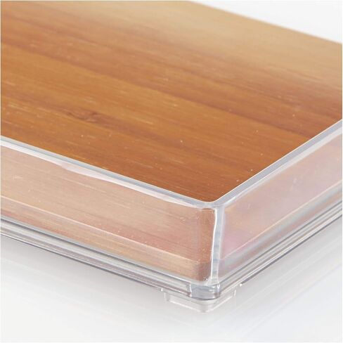 iDesign Rectangular Bamboo Waste Basket, The Formbu Collection – 10.5" x 5.75" x 10", Natural Wood Finish in Kuwait