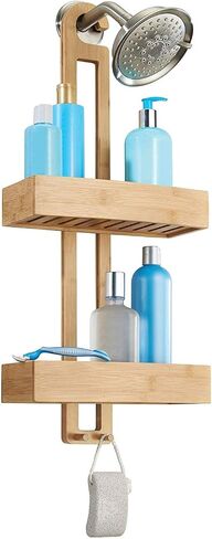 iDesign Rectangular Bamboo Waste Basket, The Formbu Collection – 10.5" x 5.75" x 10", Natural Wood Finish in Kuwait