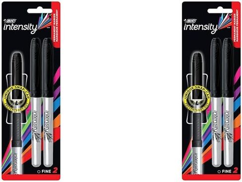 BIC Mark-It Permanent Marker, Fine Point, 2 Count, Black (GPMP21-Blk) in Saudi Arabia