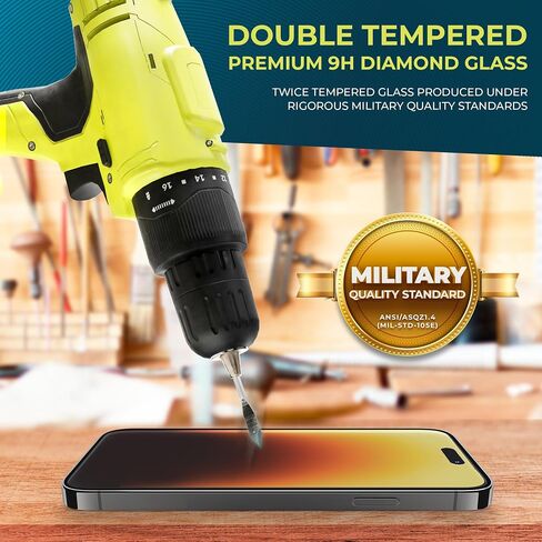 Power Theory compatible with iPhone 16 Pro Max Privacy Screen Protector Shatterproof Tempered Glass, 2 Pack, Easy installation, Anti-Spy, Bubble Free, Case Friendly, Anti-Scratch, Anti-Smudge in Kuwait