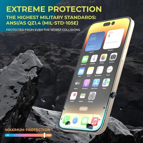 Power Theory compatible with iPhone 16 Pro Max Privacy Screen Protector Shatterproof Tempered Glass, 2 Pack, Easy installation, Anti-Spy, Bubble Free, Case Friendly, Anti-Scratch, Anti-Smudge in Kuwait