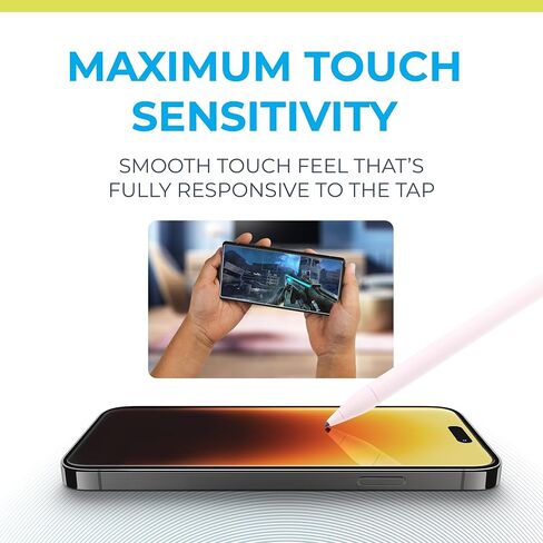 Power Theory compatible with iPhone 16 Pro Max Privacy Screen Protector Shatterproof Tempered Glass, 2 Pack, Easy installation, Anti-Spy, Bubble Free, Case Friendly, Anti-Scratch, Anti-Smudge in Kuwait