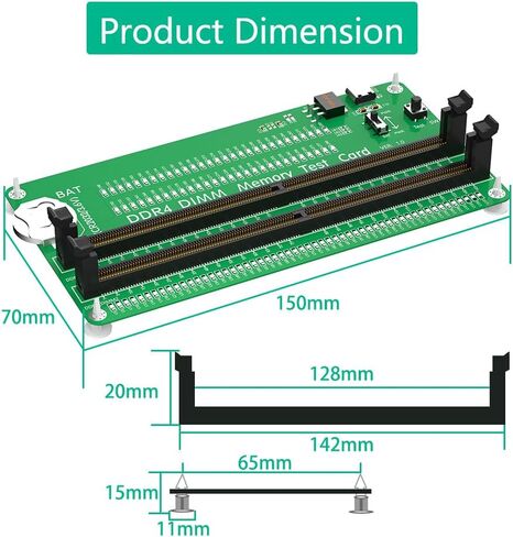 جهاز اختبار ذاكرة DDR4، بطاقة اختبار ذاكرة DDR4 للكمبيوتر المكتبي مع مؤشرات LED لذاكرة DDR4 للكمبيوتر المكتبي in Kuwait