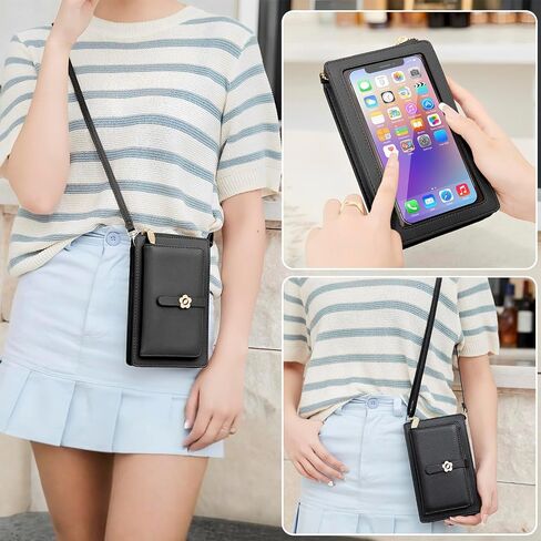 DOB SECHS Leather Small Phone Wallet Purse Cross Body for Women with Mini Coin Bag Pouch Travel Side Purses in Saudi Arabia