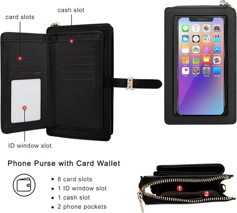 DOB SECHS Leather Small Phone Wallet Purse Cross Body for Women with Mini Coin Bag Pouch Travel Side Purses in Saudi Arabia