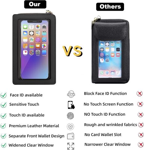 DOB SECHS Leather Small Phone Wallet Purse Cross Body for Women with Mini Coin Bag Pouch Travel Side Purses in Saudi Arabia