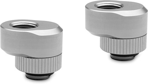 EKWB EK-Quantum Torque Rotary Offset Adaptor Fitting، 7 مم، أسود، عبوتان in Kuwait