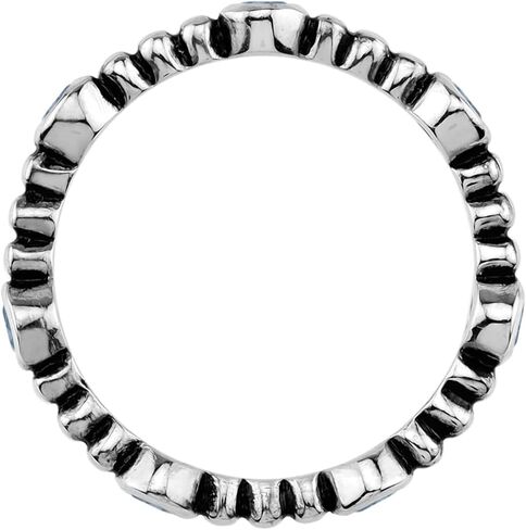 Silvershake Genuine Gemstone 925 Sterling Silver Minimalist Stackable Ring Jewelry for Teens or Women in Saudi Arabia