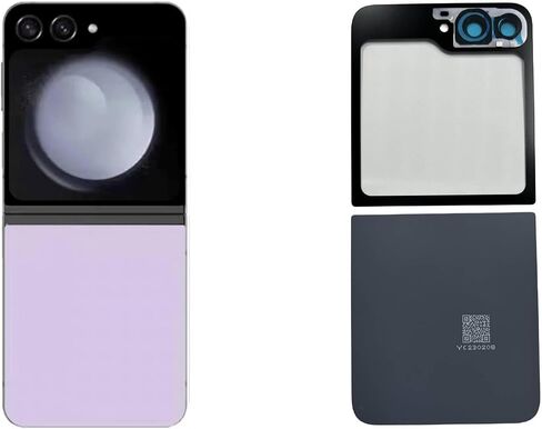 Galaxy Z Flip 5 Back Glass Replacement for Samsung Galaxy Z Flip 5 Back Cover Glass with Pre-Installed Tape and Camera Lens+Tools (Graphite) in Saudi Arabia