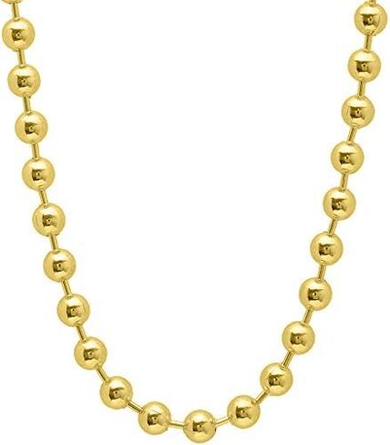 925 الفضة الاسترليني 1.5MM 2MM 3MM 4MM الفضة الخرزة الكرة سلسلة قلادة، 14K الذهب مطلي الفضة الاسترليني قلادة الخرزة، صنع في إيطاليا، الرجال والنساء مجوهرات اكسسوارات، مطرز 16-30 بوصة in Kuwait