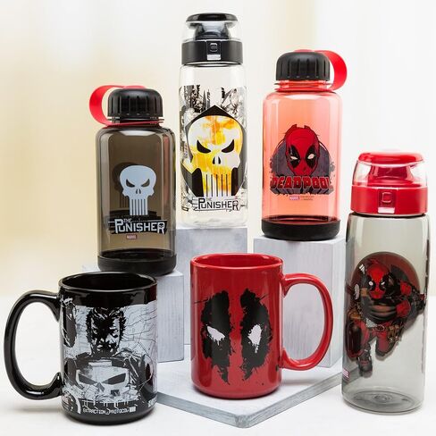 Zak Designs Marvel Comics MarvelKnightsPresents زجاجة Punisher Crescent، 24 أونصة، متعددة الألوان in Kuwait