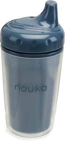 nouka Insulated Non-Spill Sippy Cup | Leak Proof and Easy Grip | Keeps Drinks Hot or Cold | Deep Ocean in Saudi Arabia