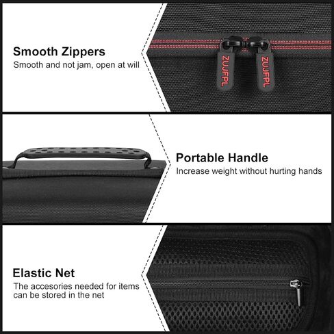 Portable Shell Case for Bose SoundLink Max Speaker, Hard Carrying Bag, Waterproof Travel Case with Shoulder Strap and Handle - Black in Saudi Arabia