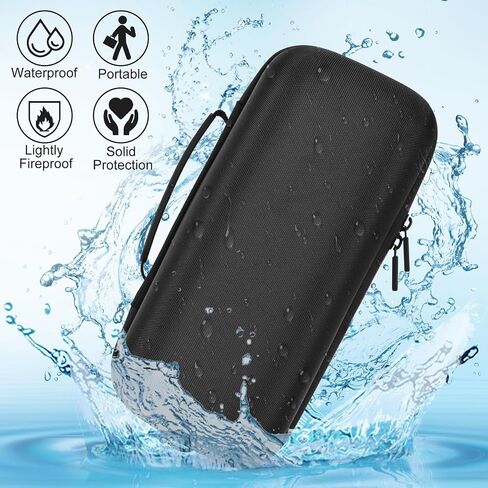 Portable Shell Case for Bose SoundLink Max Speaker, Hard Carrying Bag, Waterproof Travel Case with Shoulder Strap and Handle - Black in Saudi Arabia