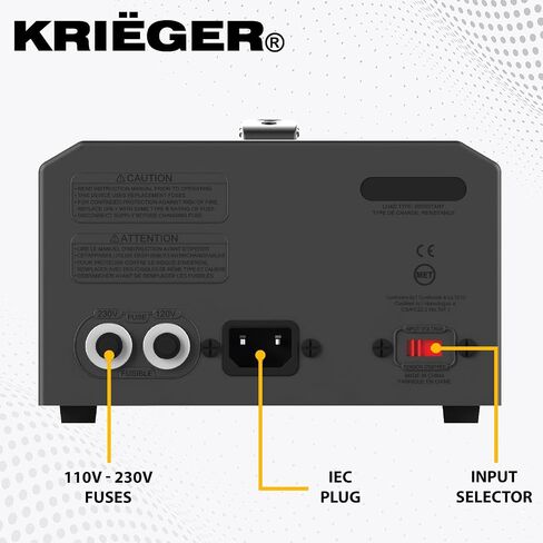 Krieger 850 Watt Voltage Transformer, 110/120V to 220/240V Step Up Step Down Voltage Converter with AC Outlets, MET Approved Under UL, CSA in Saudi Arabia