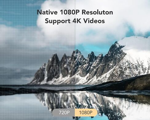 [Electric Focus/Auto Correction] 800 ANSI Ultra HD Projecto COI Native 1080P Support Android TV9.0 5G WiFi Bluetooth HD Outdoor Projector 4K Support,4P4D/Zoom/Portable Mini Movie Projectorn Pone/Lapto in Saudi Arabia