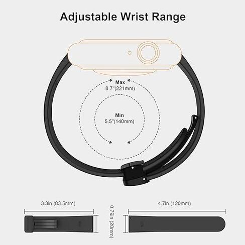 Magnetic Silicone Watch Band for Garmin Forerunner 245 / Forerunner 55 Watch Band, Garmin Forerunner 55 Band/Garmin Forerunner 158 Bands, Magnet Folding Buckle Replacement Sport Strap for Men Women in Saudi Arabia