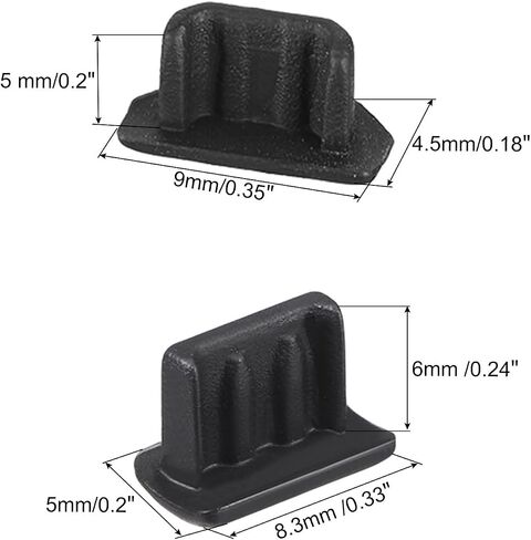 MECCANIXITY Silicone Anti-Dust Port Plug Cover Mini USB and Micro USB Male for PC Laptop Notebook Computers 20 Sets in Saudi Arabia