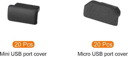 MECCANIXITY Silicone Anti-Dust Port Plug Cover Mini USB and Micro USB Male for PC Laptop Notebook Computers 20 Sets in Saudi Arabia