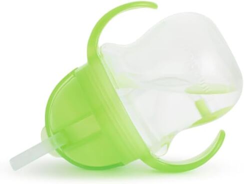Munchkin Weighted Straw Sippy Cups for Toddlers 7oz, Leak Proof, Freezer/Dishwasher Safe, Easy to Hold - Great toddler cups with straws, Supports Straw-use Education, Straw Cups (Green) in Saudi Arabia