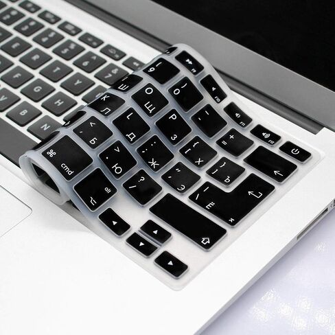 غطاء لوحة مفاتيح باللغة العربية لجهاز MacBook Pro 13 بوصة 15 بوصة 17 بوصة (مع أو بدون شاشة عرض ريتينا) غلاف سيليكون لجهاز iMac وAir 13 بوصة، إصدار الولايات المتحدة الأمريكية والأوروبية - عربي/إنجليزي in Kuwait