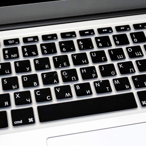 غطاء لوحة مفاتيح باللغة العربية لجهاز MacBook Pro 13 بوصة 15 بوصة 17 بوصة (مع أو بدون شاشة عرض ريتينا) غلاف سيليكون لجهاز iMac وAir 13 بوصة، إصدار الولايات المتحدة الأمريكية والأوروبية - عربي/إنجليزي in Kuwait