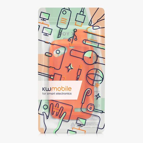 kwmobile Case Compatible with Garmin Montana 700i /750i - GPS Handset Navigation System Soft Silicone Skin Protective Cover - Orange in Saudi Arabia