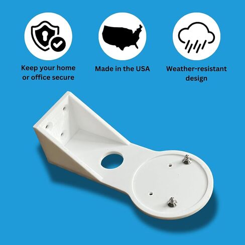 Bracket Mount Compatible with Ring Stick Up Camera | Overhang or Ceiling Mounting Bracket for Indoor or Outdoor Use | Made in USA (Stick Up, White) in Saudi Arabia