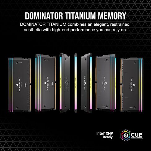 CORSAIR Dominator Titanium RGB DDR5 96GB (2x48GB) DDR5 7000MHz CL40 Intel XMP iCUE Compatible Computer Memory – Black (CMP96GX5M2B7000C40) in Saudi Arabia