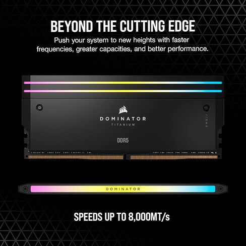 CORSAIR Dominator Titanium RGB DDR5 96GB (2x48GB) DDR5 7000MHz CL40 Intel XMP iCUE Compatible Computer Memory – Black (CMP96GX5M2B7000C40) in Saudi Arabia