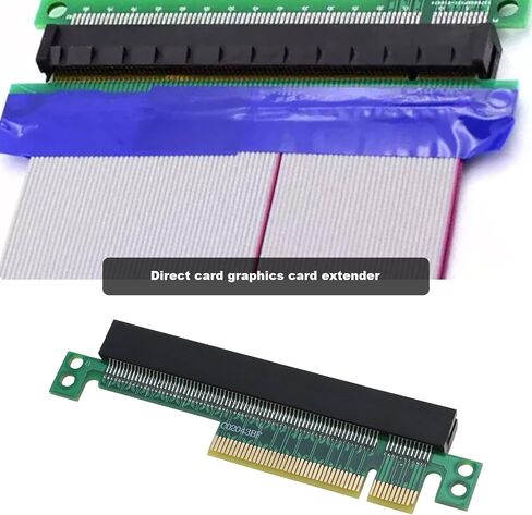 2PCS PCI-E 8X to 16x Expander Converter Riser Card Adapter Male to Female Expansion PCI-E 16X Extension Card Riser Card Protection Card in Saudi Arabia