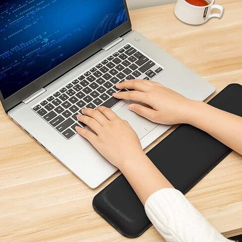 Upgraded Keyboard Wrist Rest Pad - Comfortable Lightweight Memory Foam Wrist Rest Pad for Wrist Hand Rest Perfect for Gaming, Office (Black-B) in Saudi Arabia