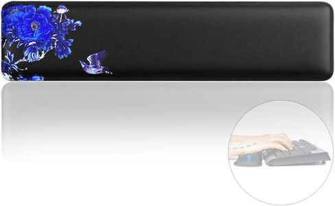 Upgraded Keyboard Wrist Rest Pad - Comfortable Lightweight Memory Foam Wrist Rest Pad for Wrist Hand Rest Perfect for Gaming, Office (Black-B) in Saudi Arabia