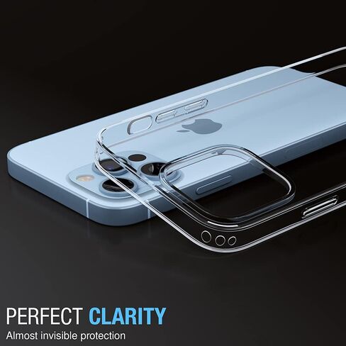 حافظة [AuraShield] لهاتف iPhone 13 Pro و2 واقي شاشة زجاجي مع 2 واقي عدسة الكاميرا (شفاف) in Saudi Arabia