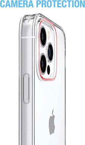 حافظة [AuraShield] لهاتف iPhone 13 Pro و2 واقي شاشة زجاجي مع 2 واقي عدسة الكاميرا (شفاف) in Saudi Arabia